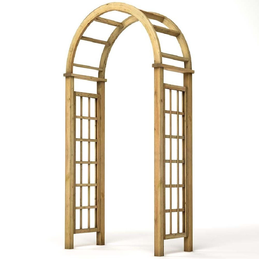 Annan Wooden Garden Round Arch In Natural