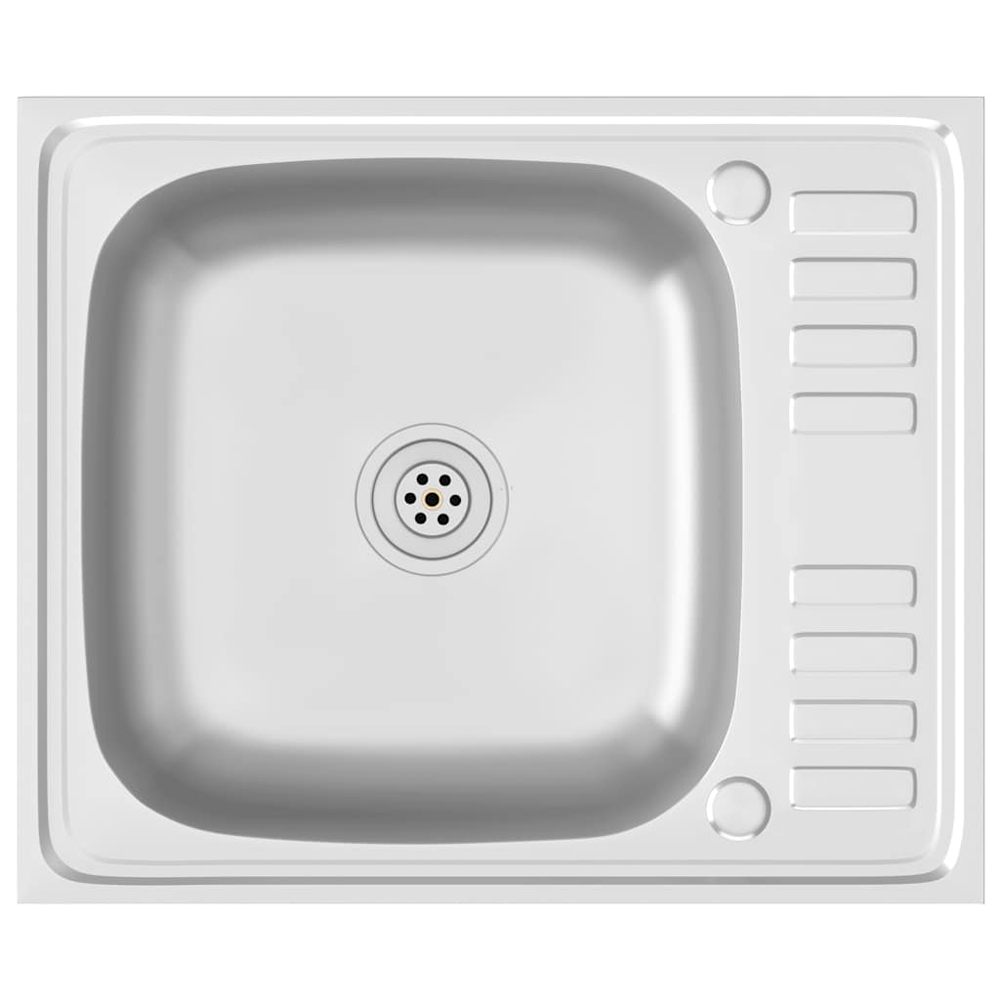 Annapolis Quartz and Resin 1.0 Bowl Kitchen Sink With Waste Kit 600mm L x 500mm W - Silver