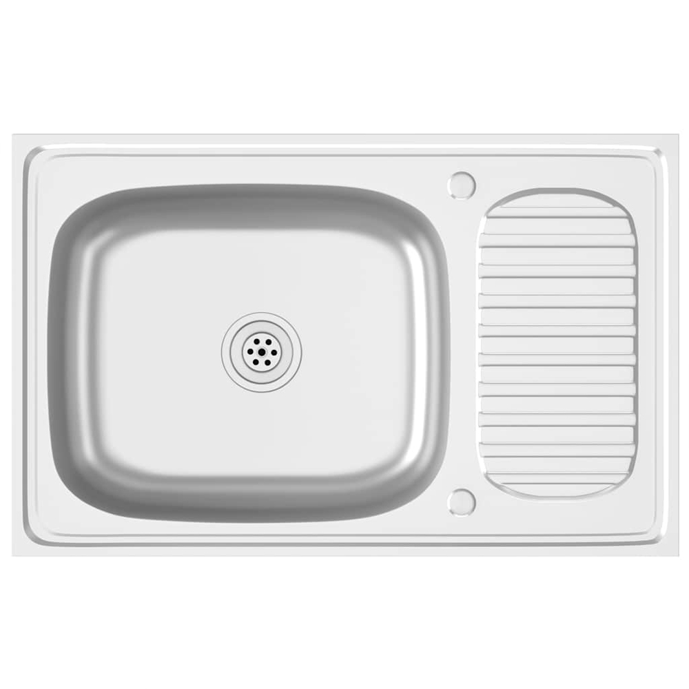 Annapolis Stainless Steel 1.0 Bowl Kitchen Sink With Waste Kit 800mm L x 500mm W - Silver