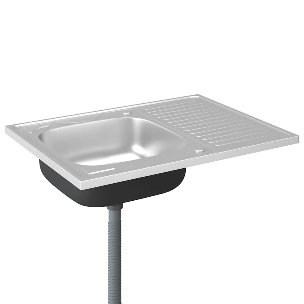 Annapolis Stainless Steel 1.0 Bowl Kitchen Sink With Waste Kit 800mm L x 600mm W - Silver