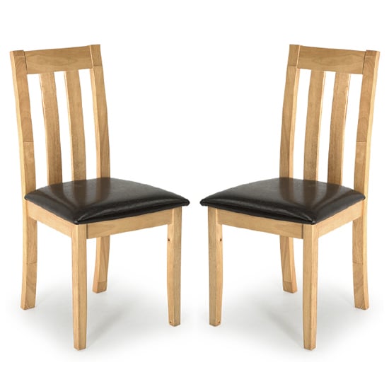 Annect Natural Wooden Dining Chairs In Pair