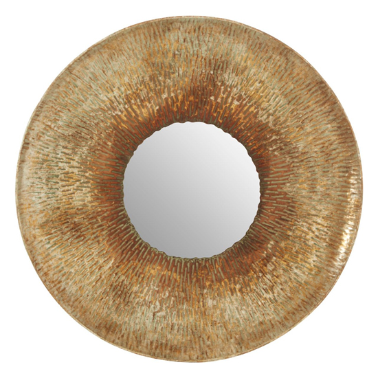 Annie Small Wall Bedroom Mirror In Gold Metal Frame