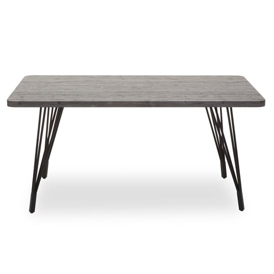 Photo of Anode rectangular wooden dining table in dark grey