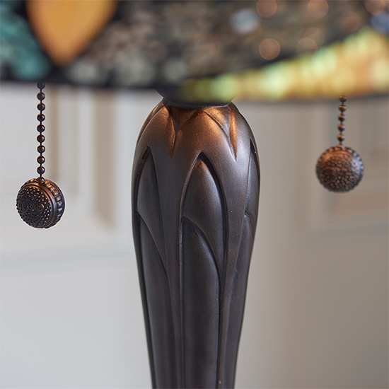 Anqing Medium Tiffany Glass Table Lamp In Dark Bronze_4