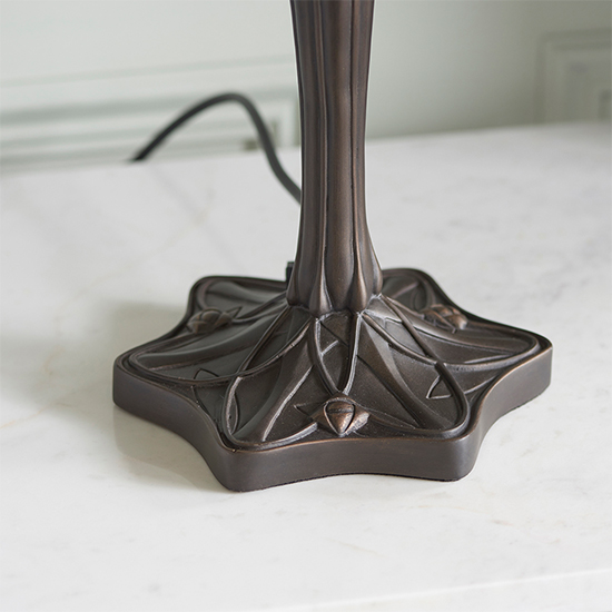 Anqing Medium Tiffany Glass Table Lamp In Dark Bronze_5