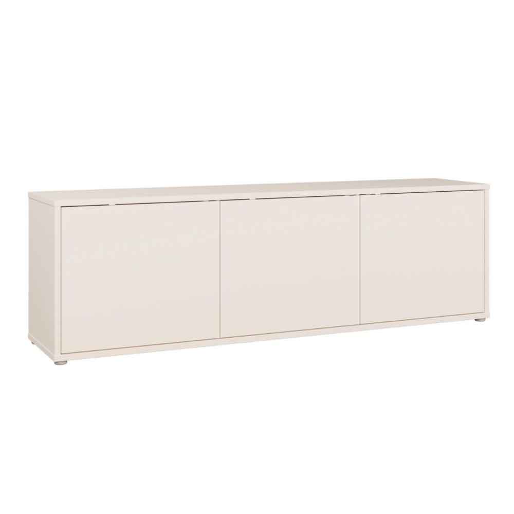 Ansley Large Wooden TV Stand with 3 Doors in Sand