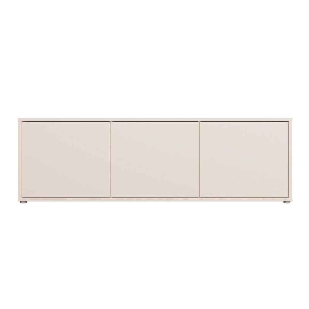 Ansley Large Wooden TV Stand with 3 Doors in Sand
