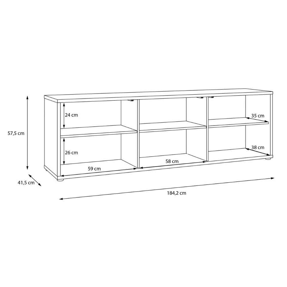 Ansley Large Wooden TV Stand with 3 Doors in Sand