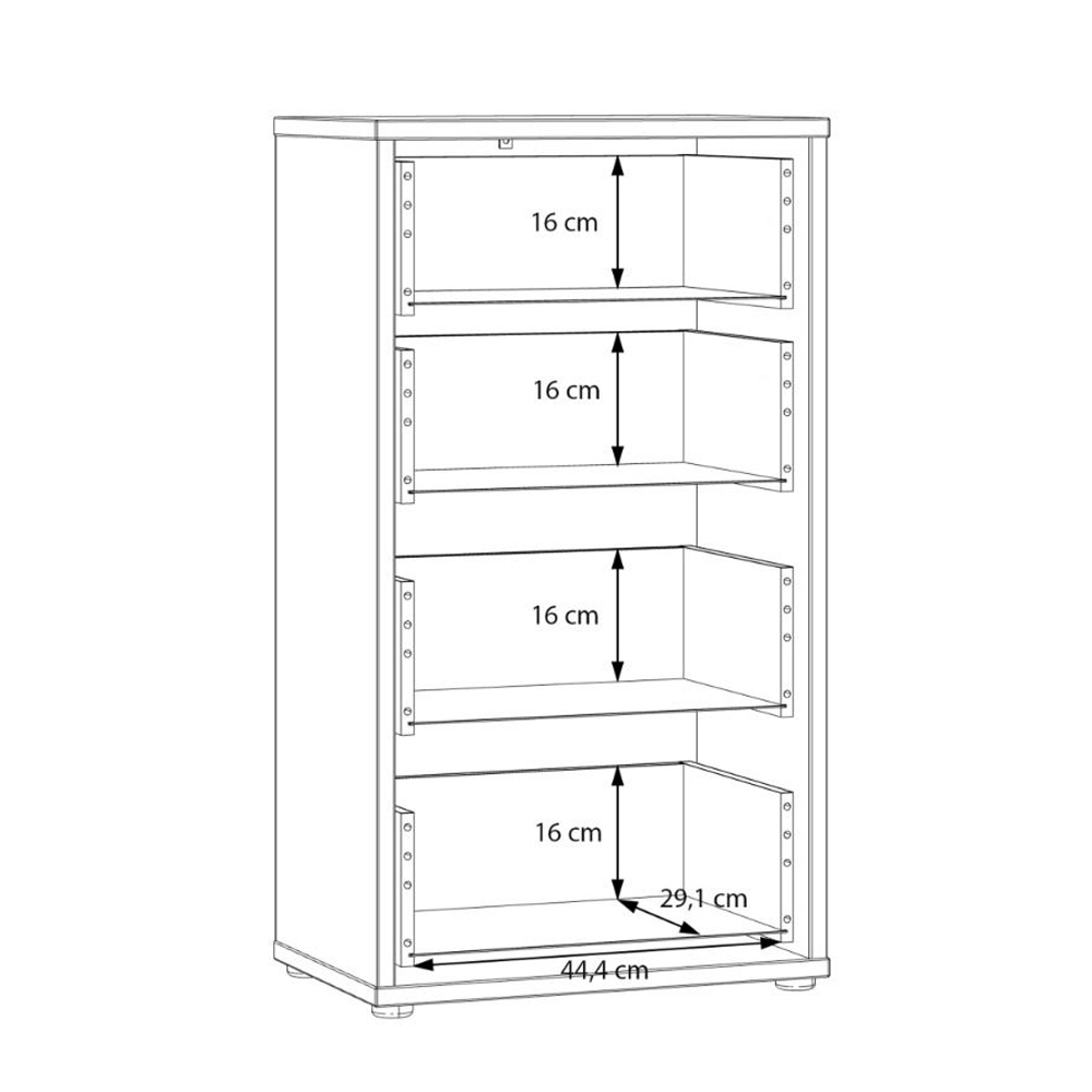 Ansley Tall Wooden Chest Of 4 Drawers in Sage Green