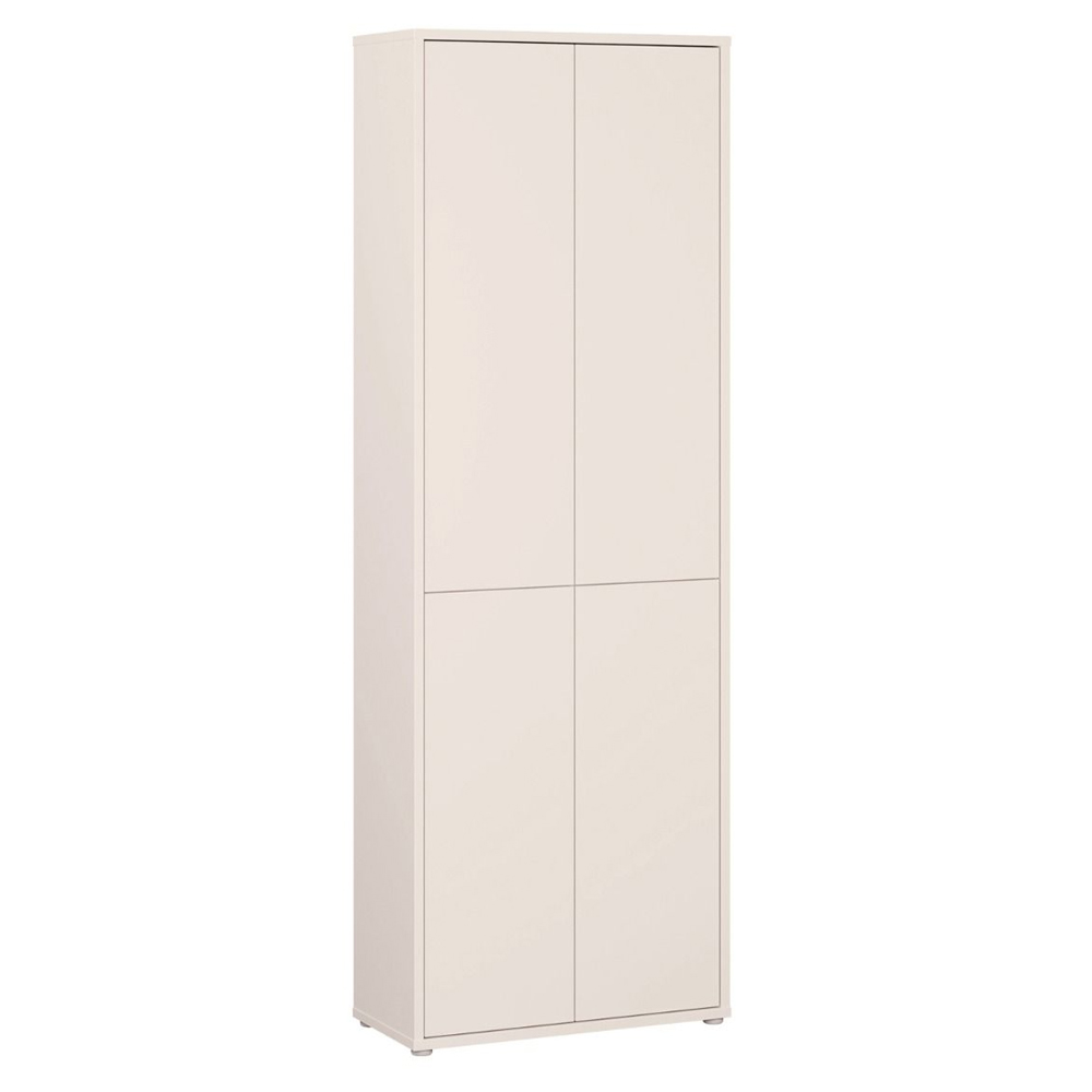 Ansley Tall Wooden Display Cabinet with 4 Doors in Sand
