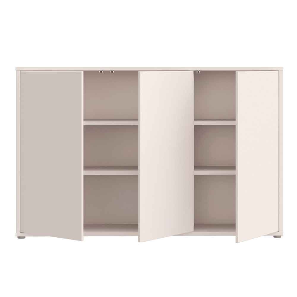 Ansley Tall Wooden Sideboard with 3 Doors in Sand