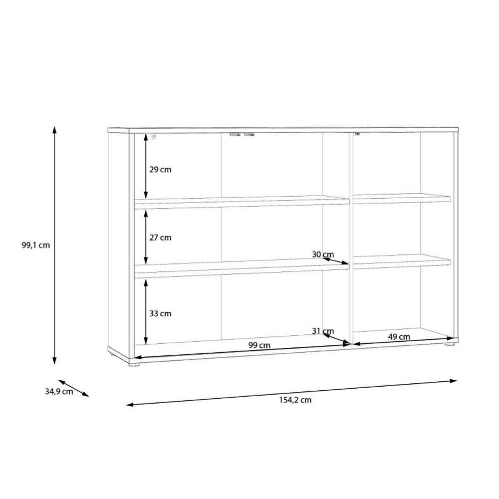 Ansley Tall Wooden Sideboard with 3 Doors in Sand