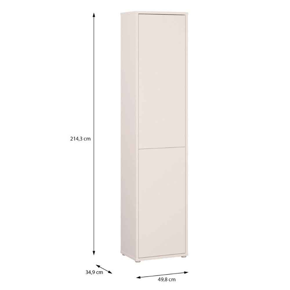 Ansley Tall Wooden Storage Cabinet with 2 Doors in Sand