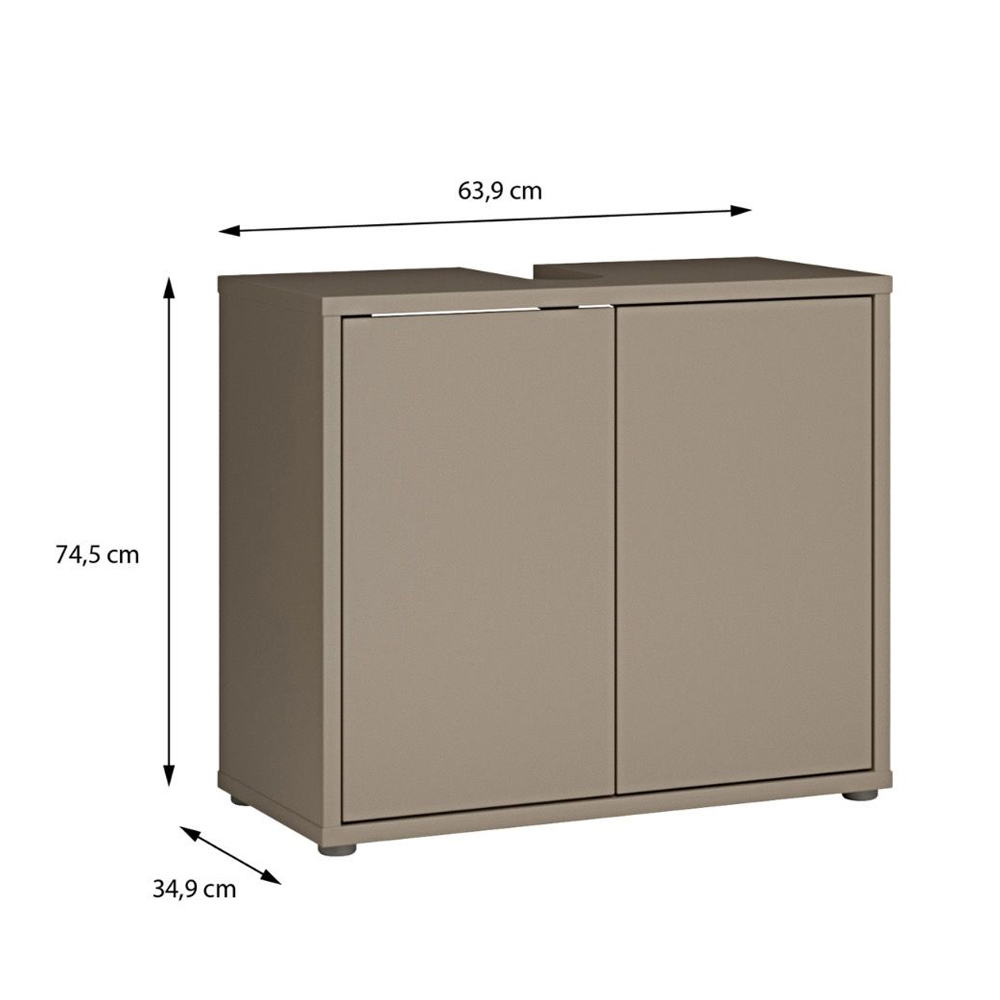 Ansley Wooden Bathroom Furniture Set in Taupe