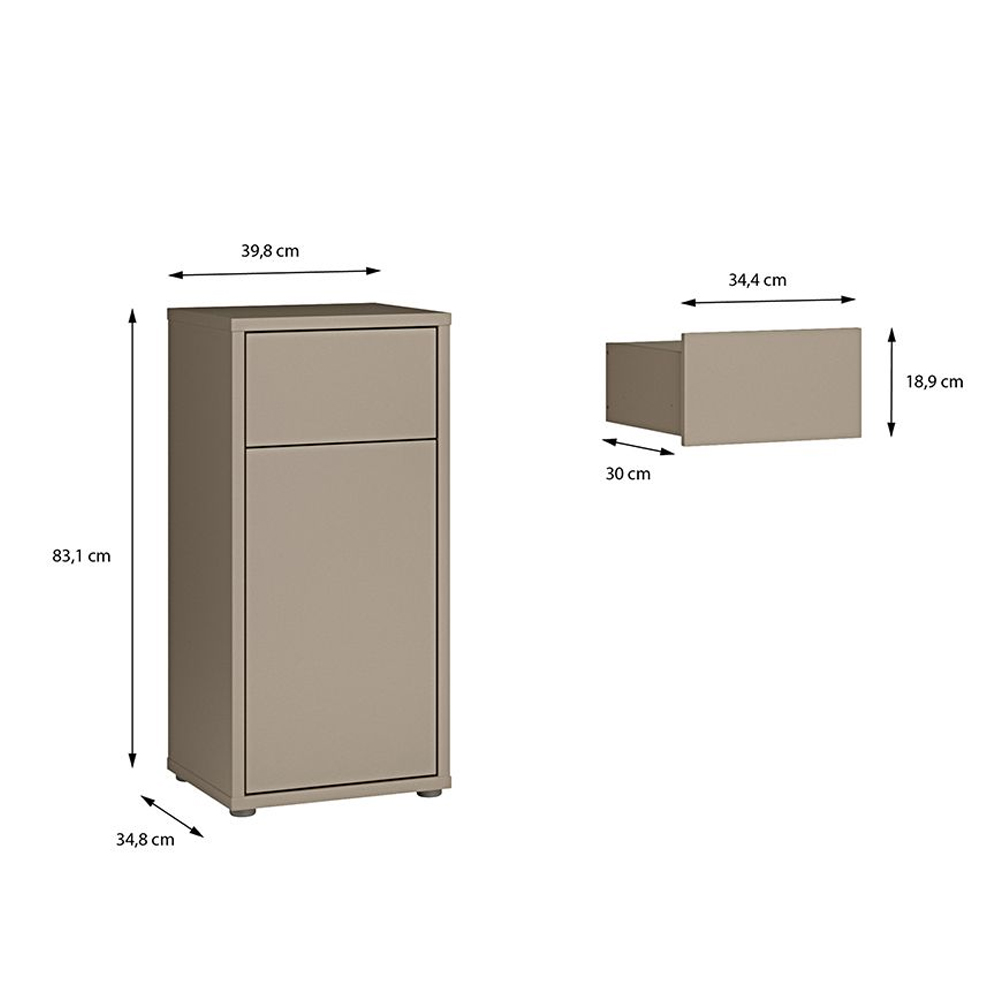 Ansley Wooden Bathroom Furniture Set in Taupe