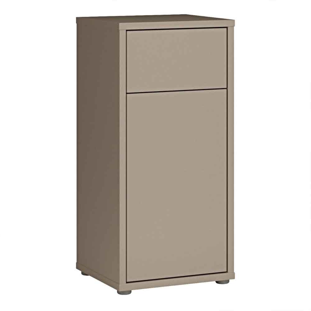 Ansley Wooden Bathroom Storage Cabinet with 1 Door and 1 Drawer in Taupe