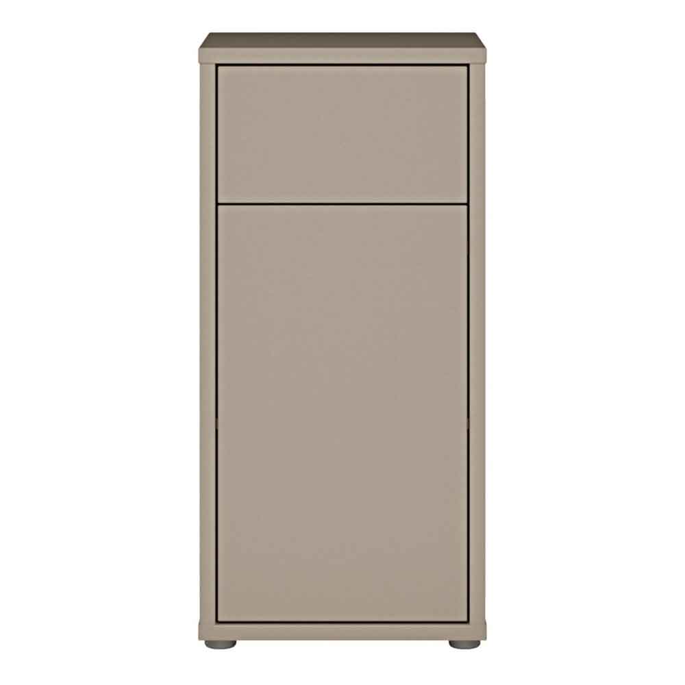 Ansley Wooden Bathroom Storage Cabinet with 1 Door and 1 Drawer in Taupe