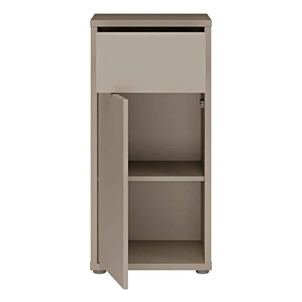 Ansley Wooden Bathroom Storage Cabinet with 1 Door and 1 Drawer in Taupe