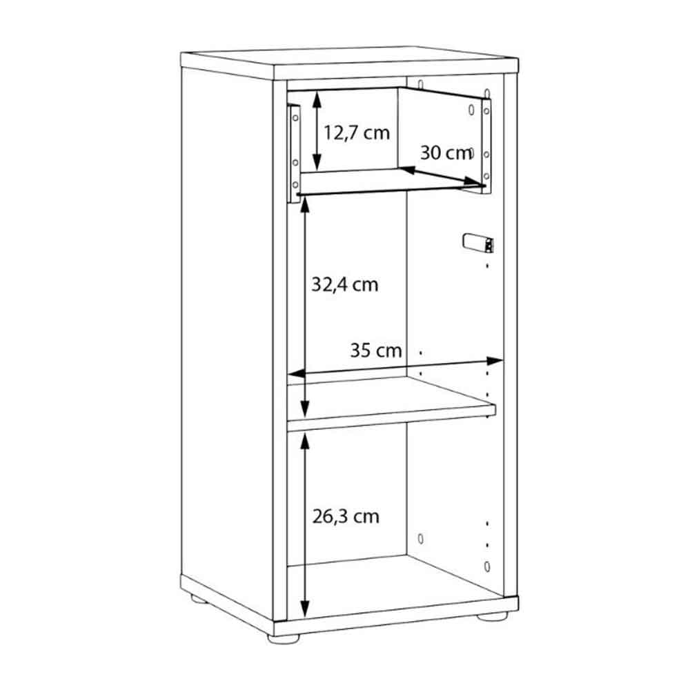 Ansley Wooden Bathroom Storage Cabinet with 1 Door and 1 Drawer in Taupe