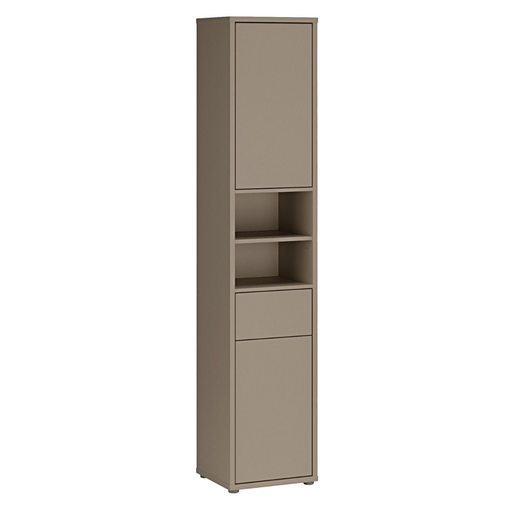 Ansley Wooden Bathroom Storage Cabinet with 2 Doors in Taupe