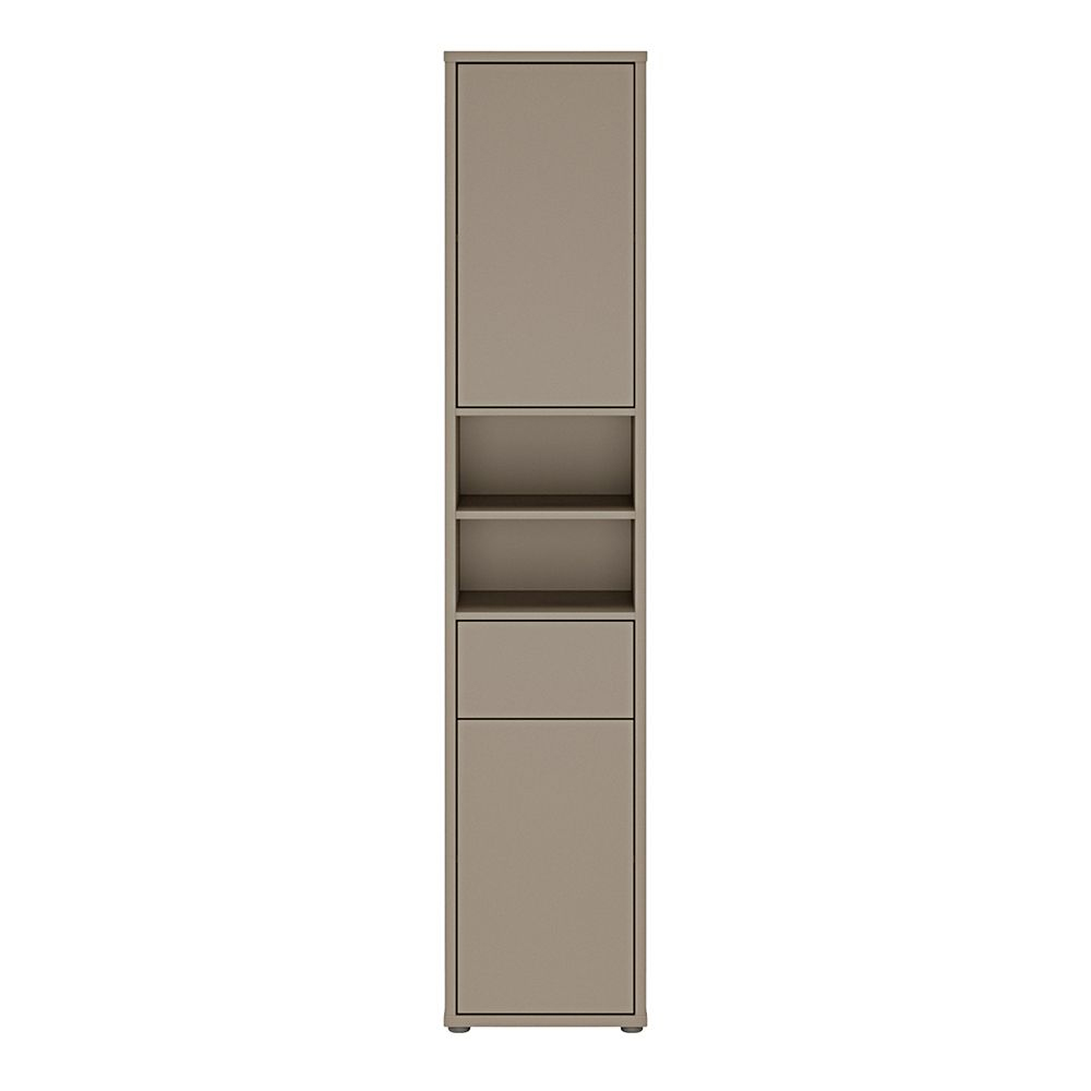 Ansley Wooden Bathroom Storage Cabinet with 2 Doors in Taupe