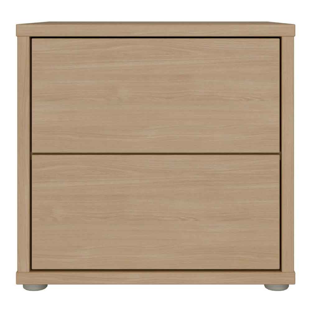 Ansley Wooden Bedside Cabinet with 2 Drawers in Elegancia Oak