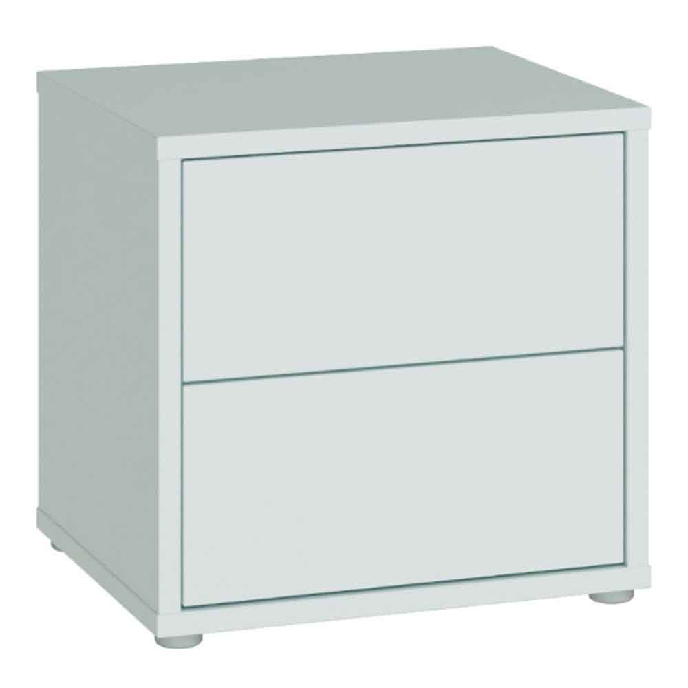 Ansley Wooden Bedside Cabinet with 2 Drawers in Light Grey