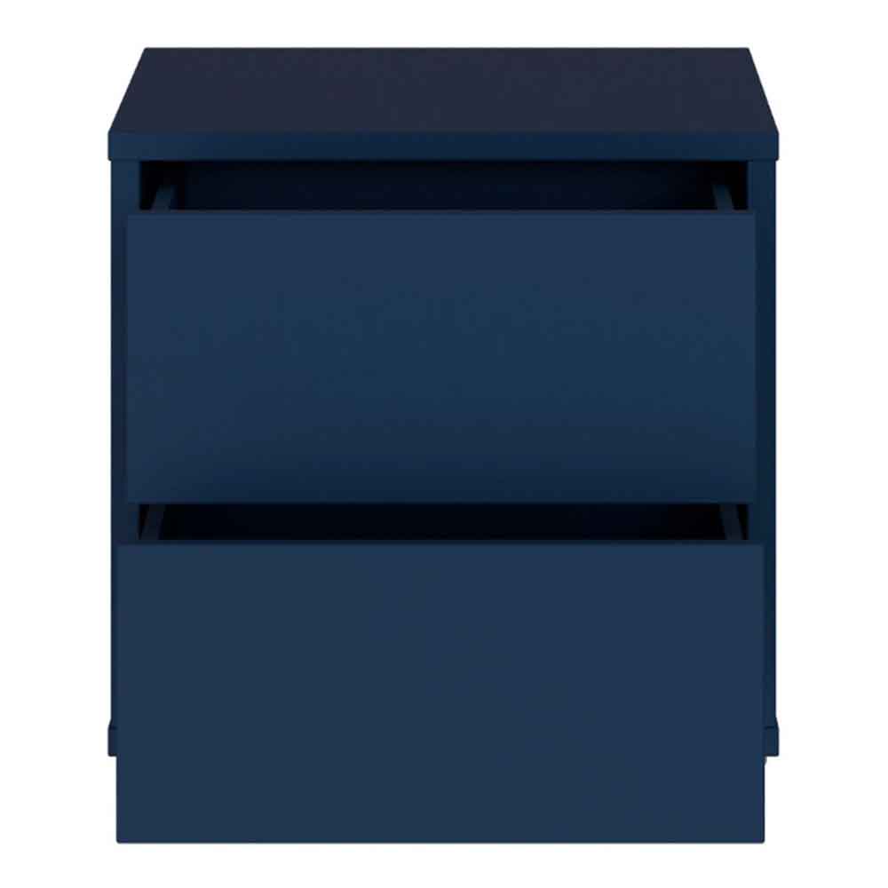 Ansley Wooden Bedside Cabinet with 2 Drawers in Night Blue