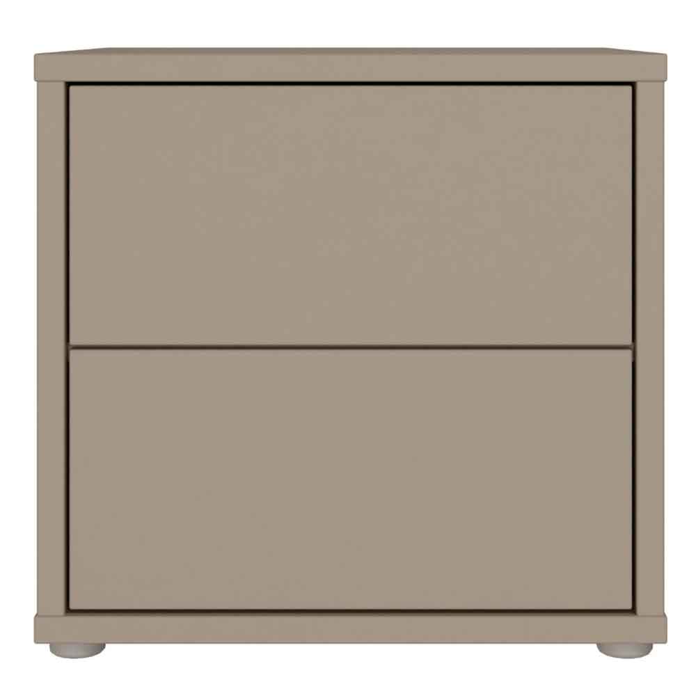 Ansley Wooden Bedside Cabinet with 2 Drawers in Taupe