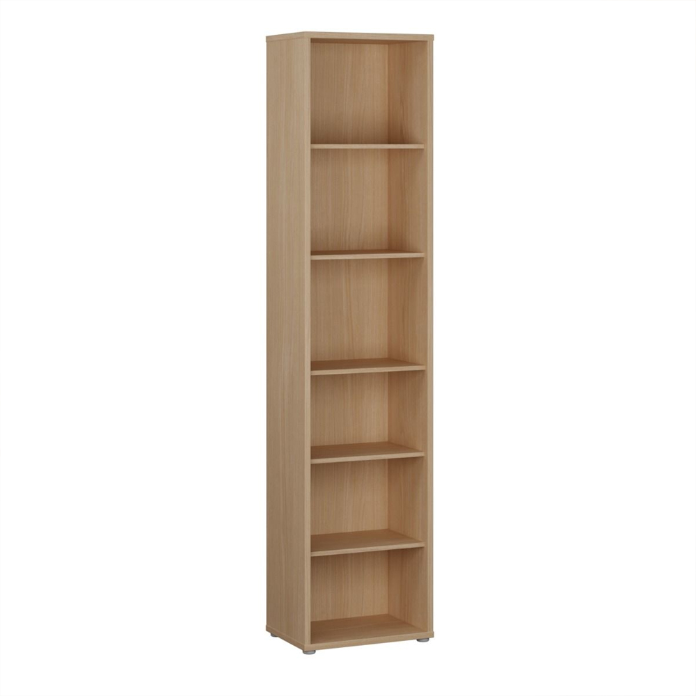 Ansley Wooden Bookcase with 5 Shelves in Elegancia Oak