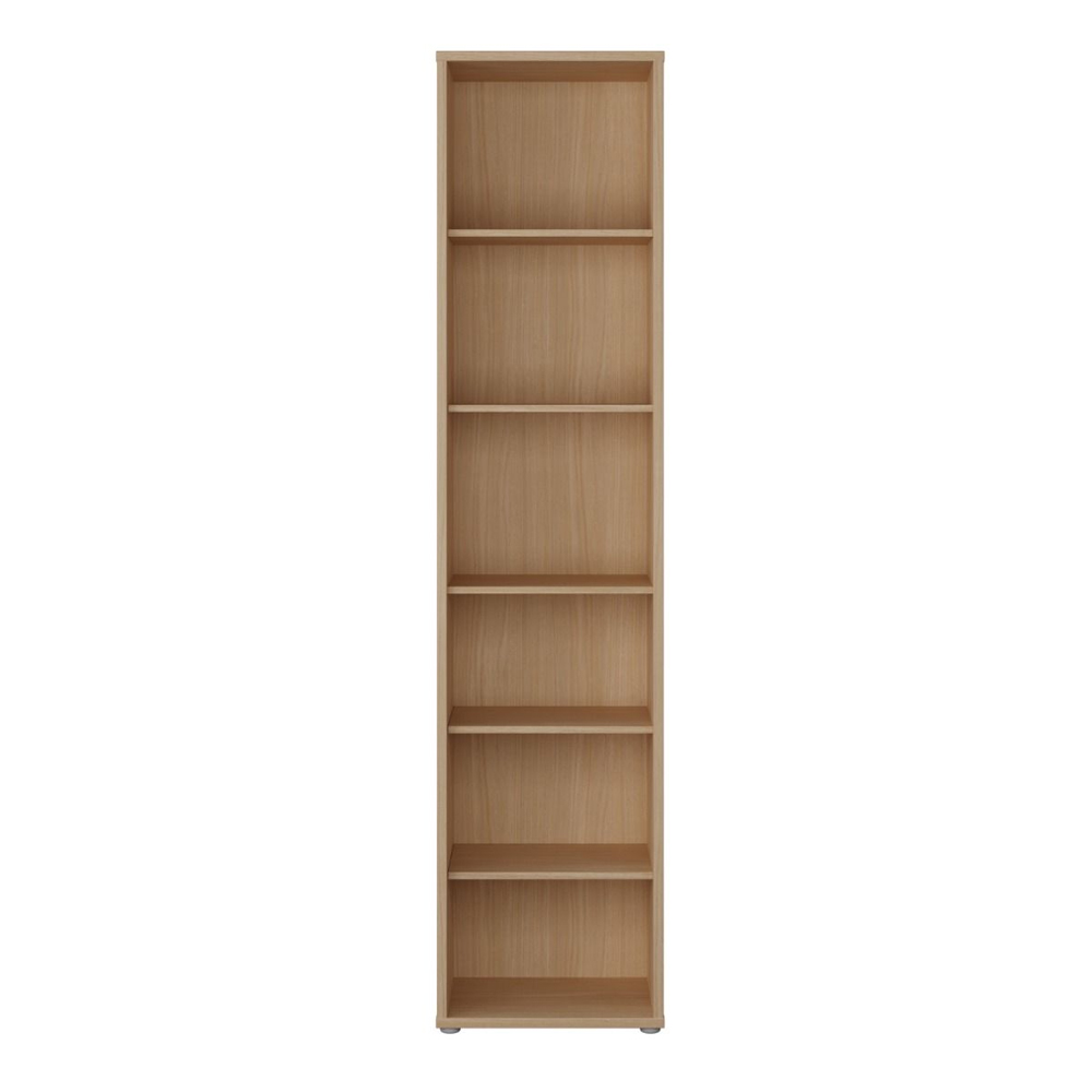 Ansley Wooden Bookcase with 5 Shelves in Elegancia Oak