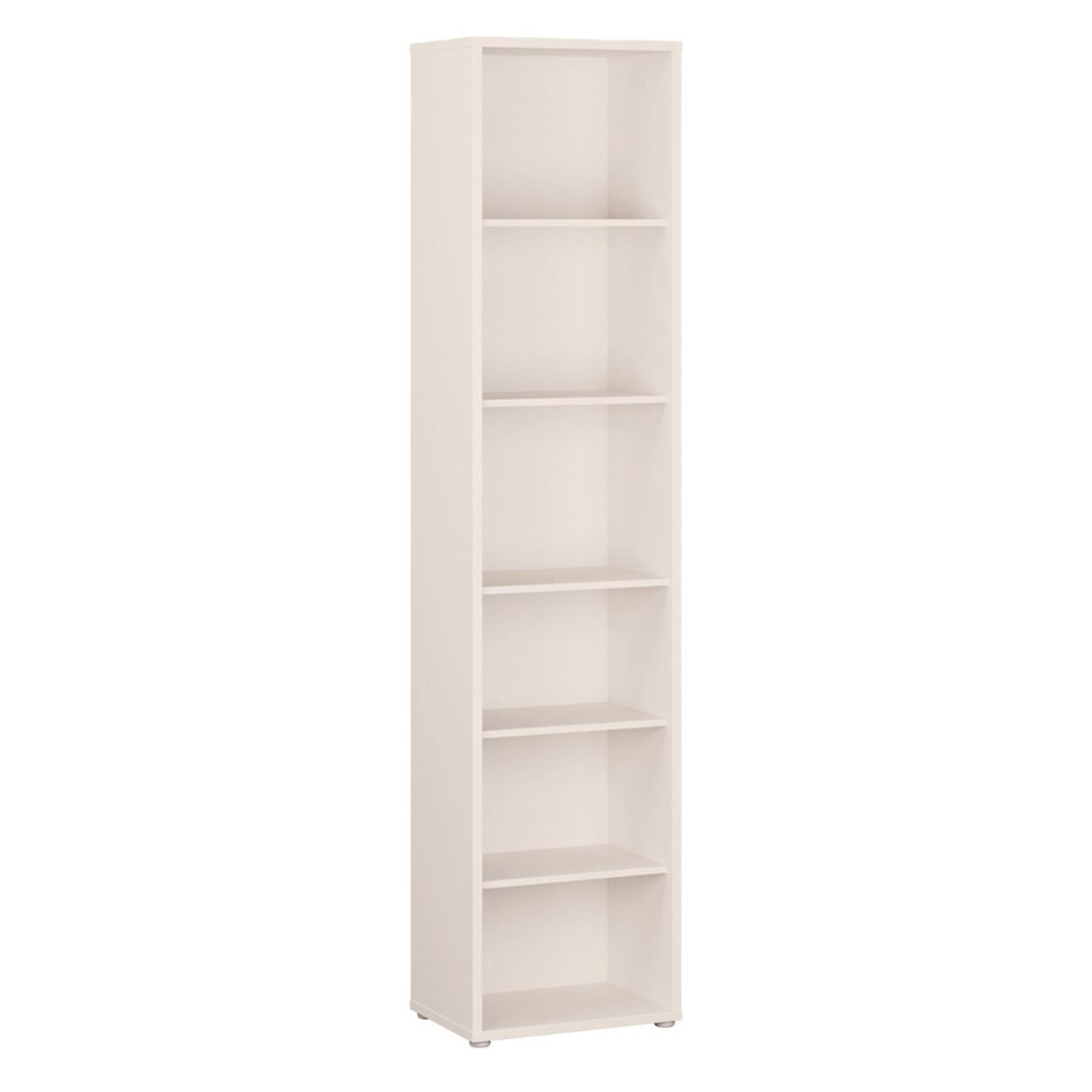 Ansley Wooden Bookcase with 5 Shelves in Soft Neutral