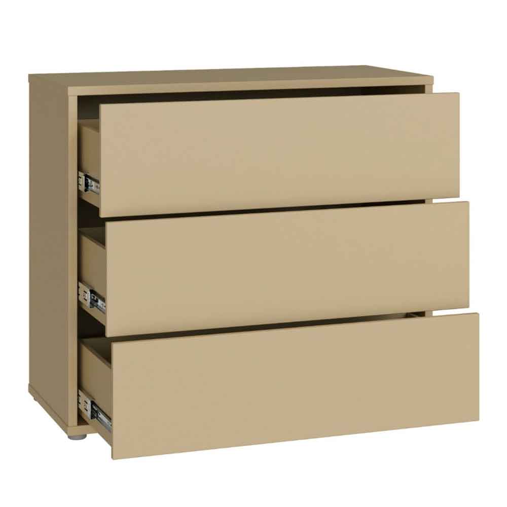 Ansley Wooden Chest of 3 Drawers in Butter Yellow