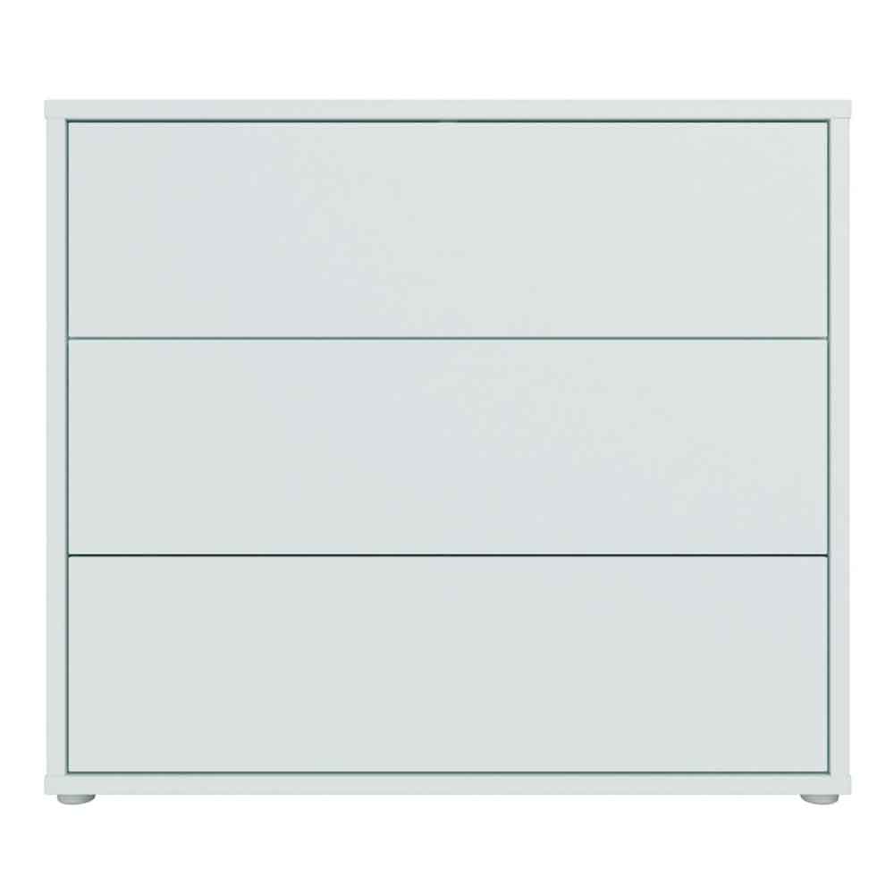 Ansley Wooden Chest of 3 Drawers in Light Grey