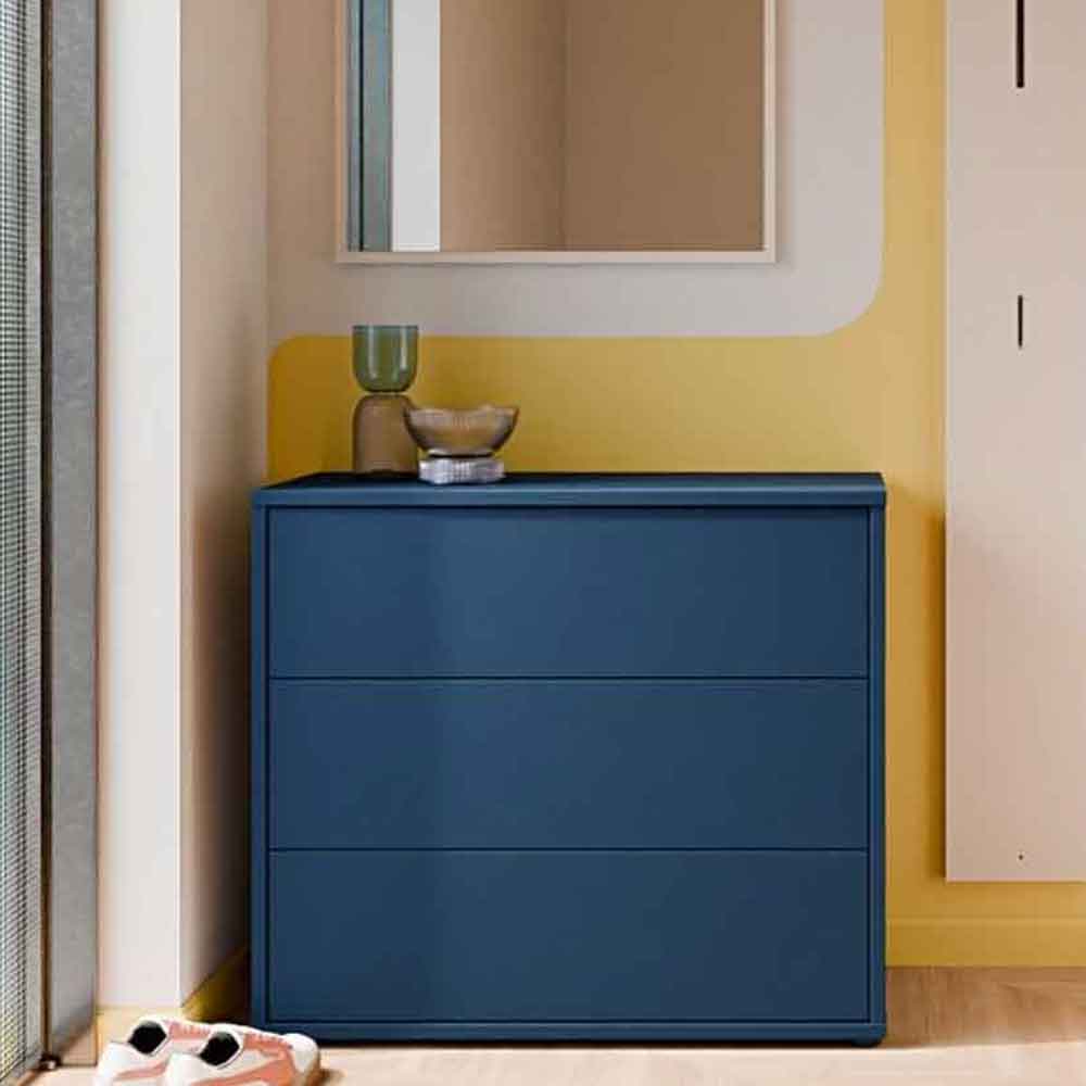 Ansley Wooden Chest of 3 Drawers in Night Blue