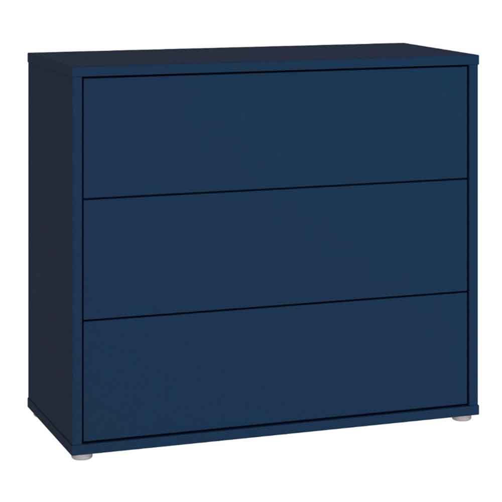 Ansley Wooden Chest of 3 Drawers in Night Blue