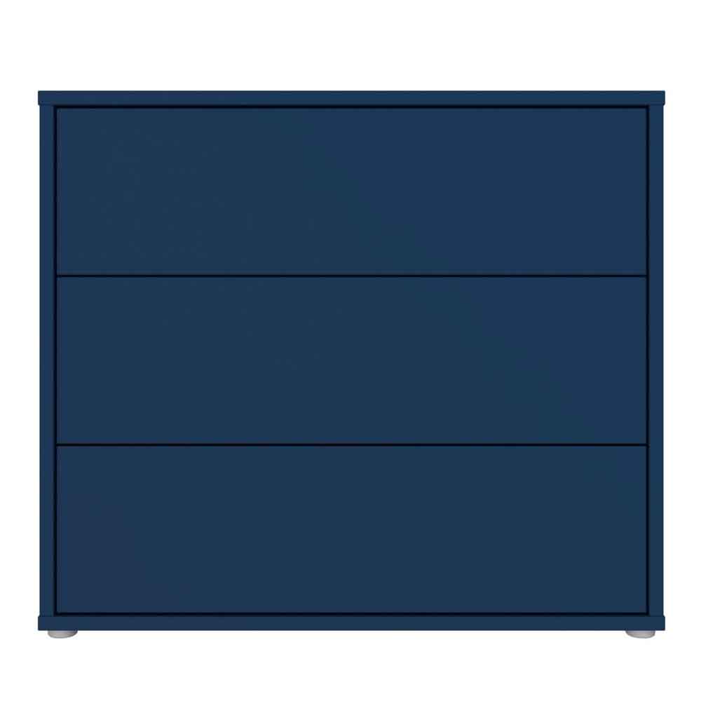 Ansley Wooden Chest of 3 Drawers in Night Blue
