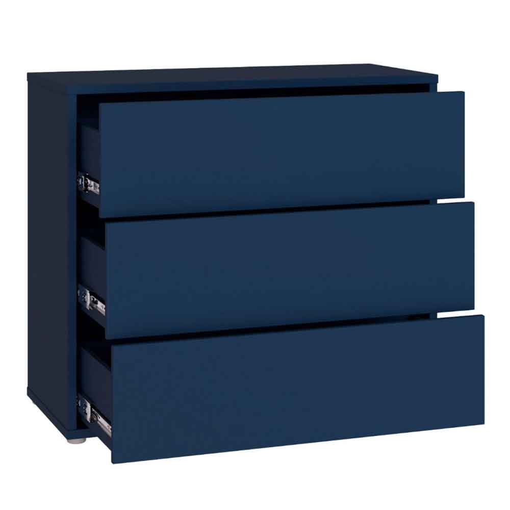 Ansley Wooden Chest of 3 Drawers in Night Blue