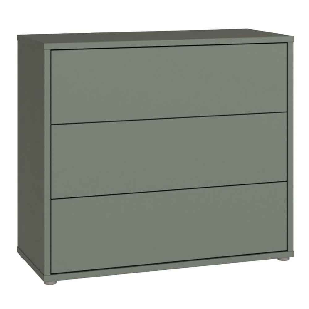 Ansley Wooden Chest of 3 Drawers in Sage Green