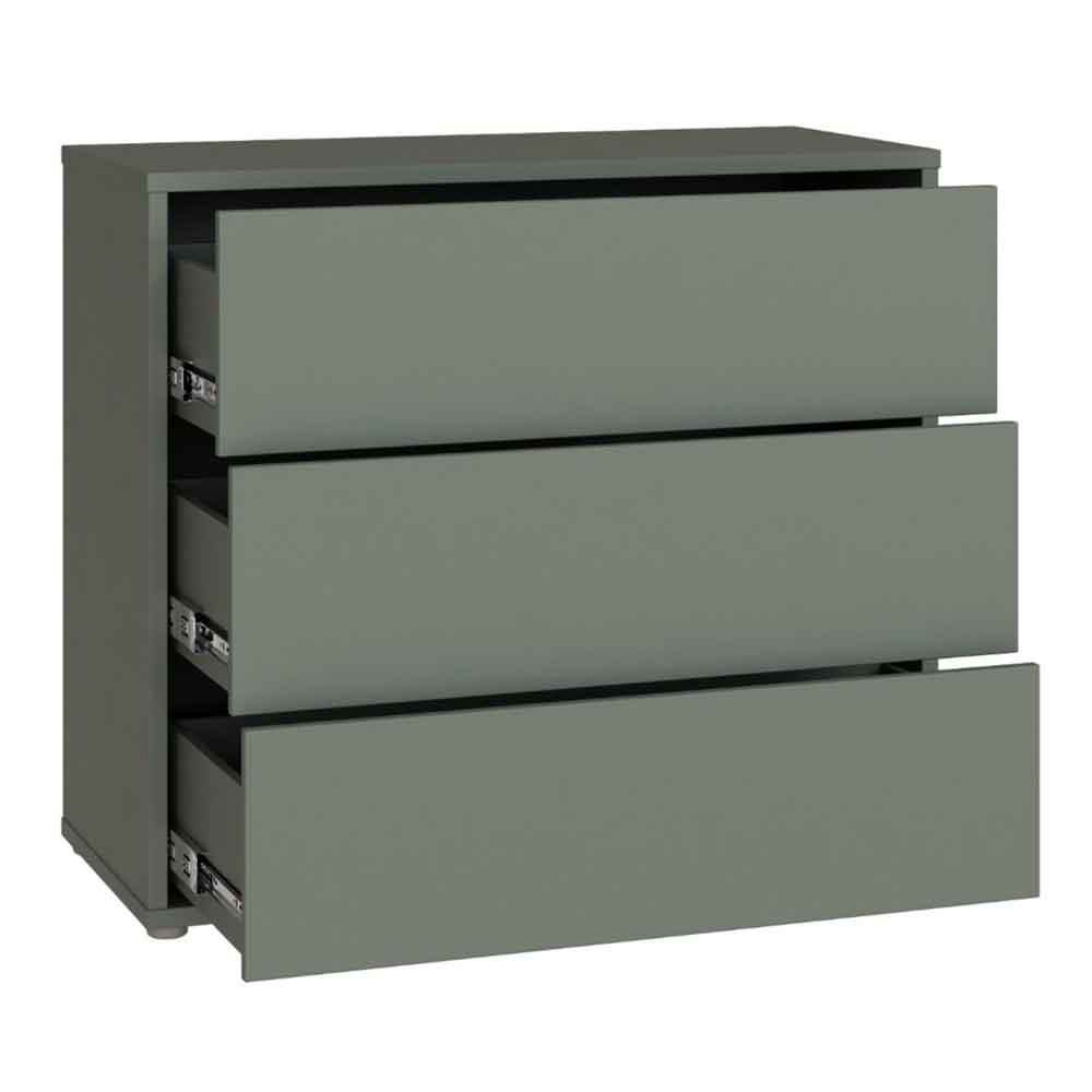 Ansley Wooden Chest of 3 Drawers in Sage Green
