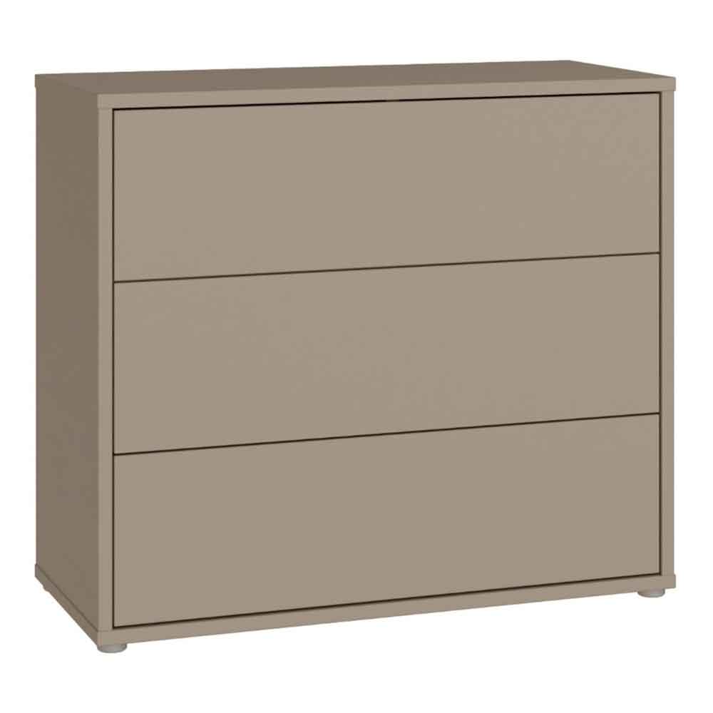 Ansley Wooden Chest of 3 Drawers in Taupe