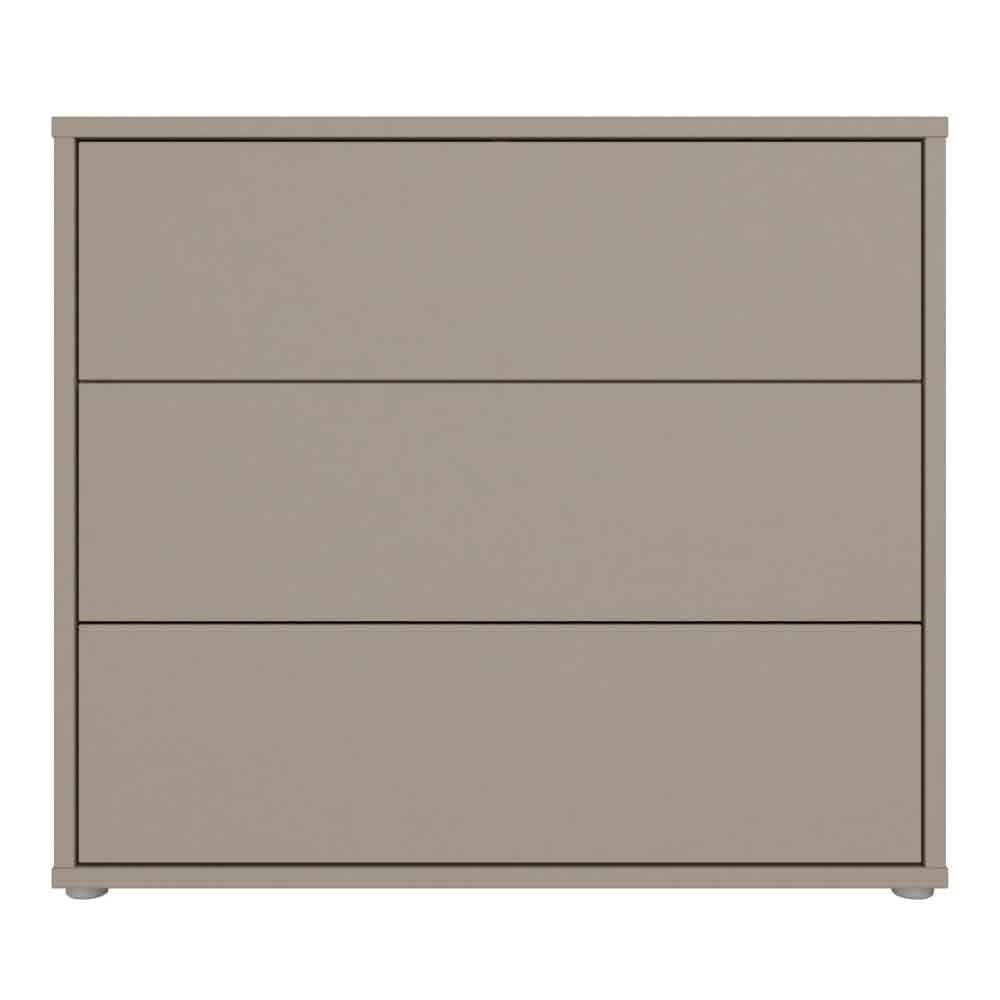 Ansley Wooden Chest of 3 Drawers in Taupe