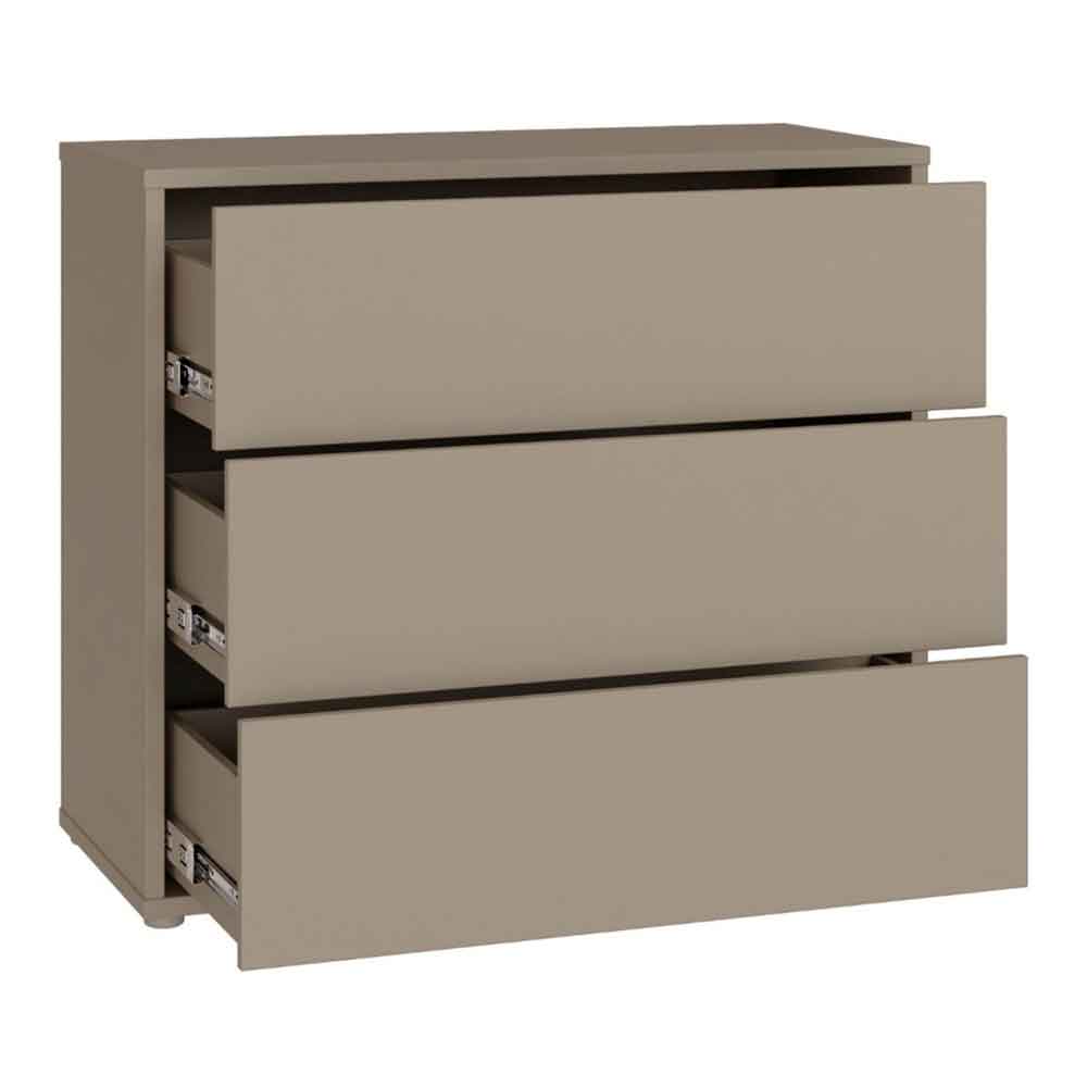 Ansley Wooden Chest of 3 Drawers in Taupe