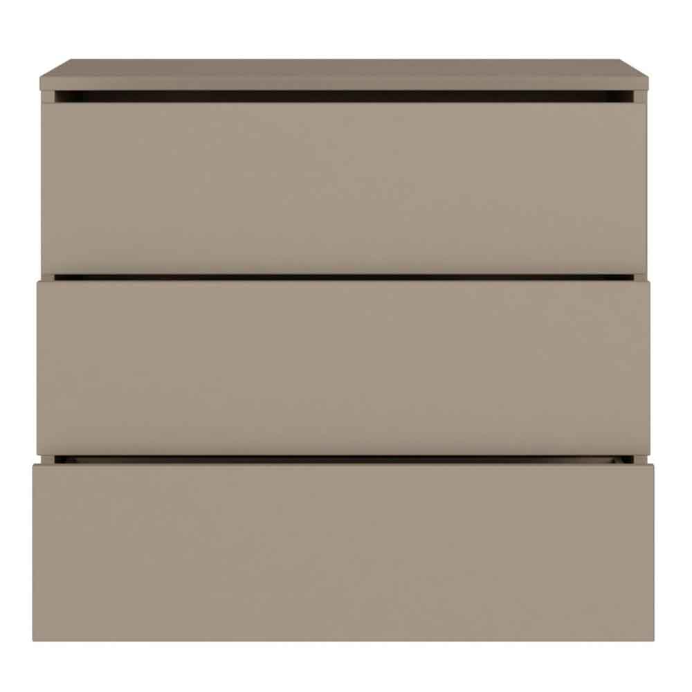 Ansley Wooden Chest of 3 Drawers in Taupe