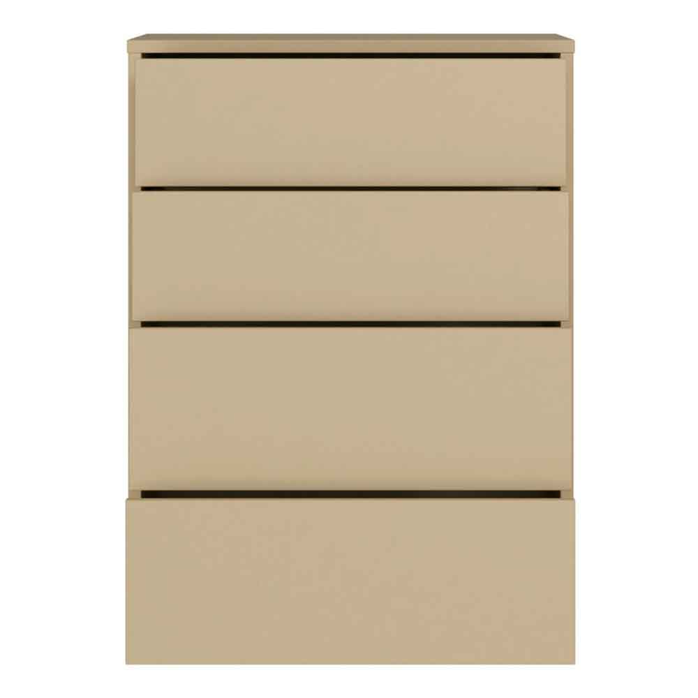 Ansley Wooden Chest of 4 Drawers in Butter Yellow