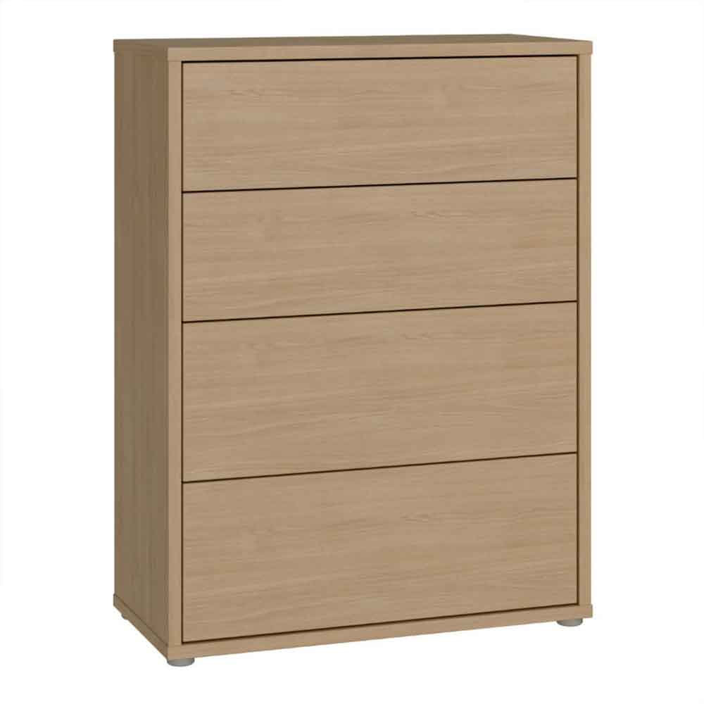 Ansley Wooden Chest of 4 Drawers in Elegancia Oak