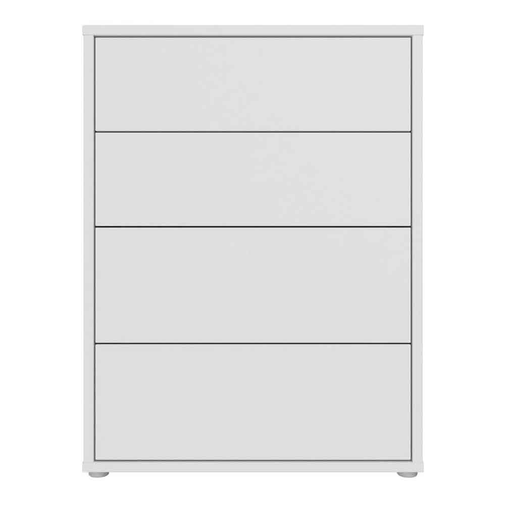 Ansley Wooden Chest of 4 Drawers in Light Grey