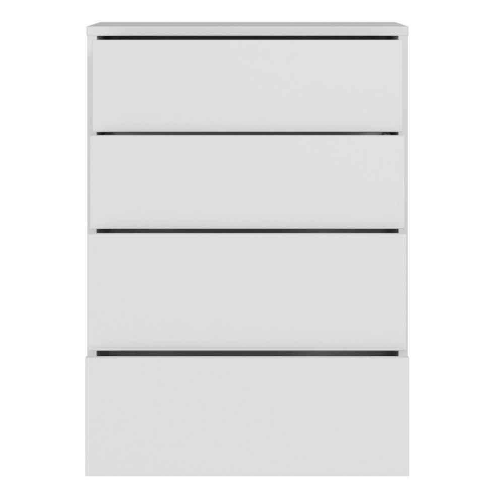 Ansley Wooden Chest of 4 Drawers in Light Grey