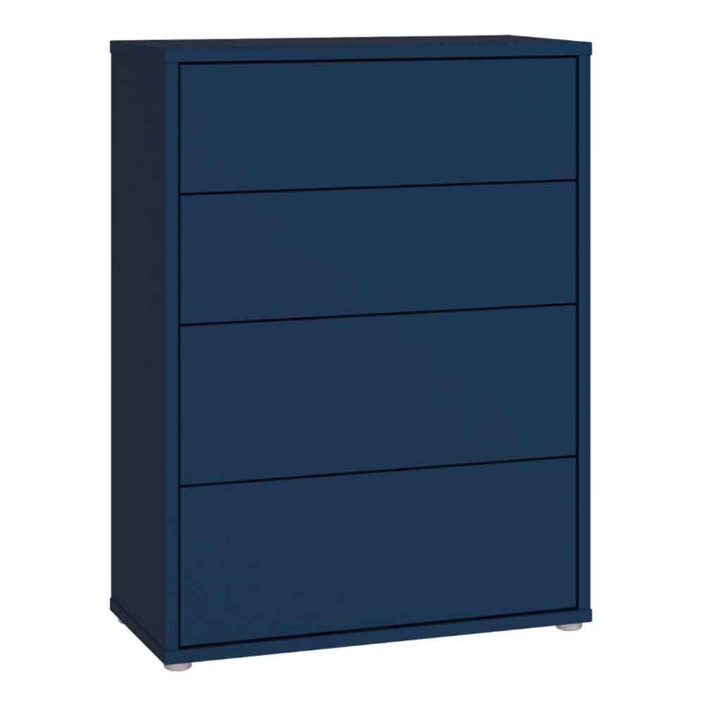 Ansley Wooden Chest of 4 Drawers in Night Blue