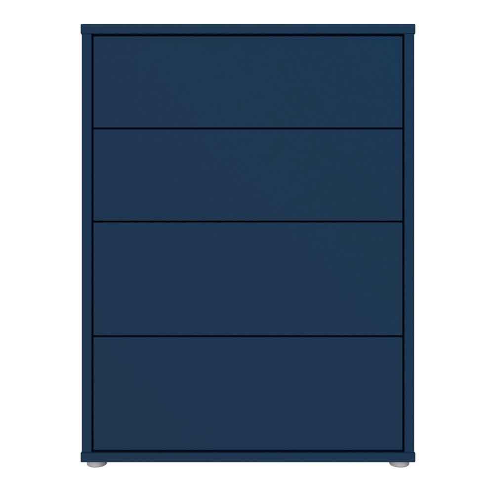 Ansley Wooden Chest of 4 Drawers in Night Blue
